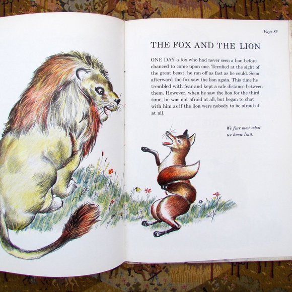 AESOP'S FABLES 1954 VINTAGE EXCELLENT HARDCOVER w TONY PALAZZO ART, DOUBLDAY - Picture 6 of 15